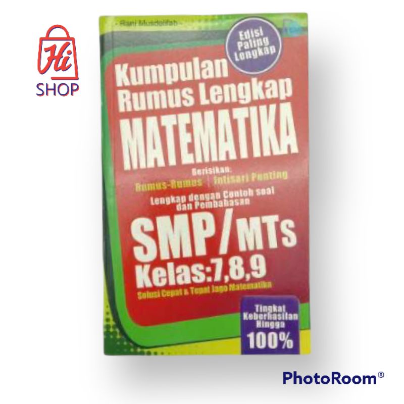 Jual Buku Kumpulan Rumus Lengkap Matematika SMP/MTs Kelas 7,8,9 ...