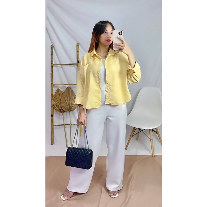 Jual Rx Fashion Kemeja Oversize Linen Pocket Xxl Olivia Shirt Noya Kemeja Oversize