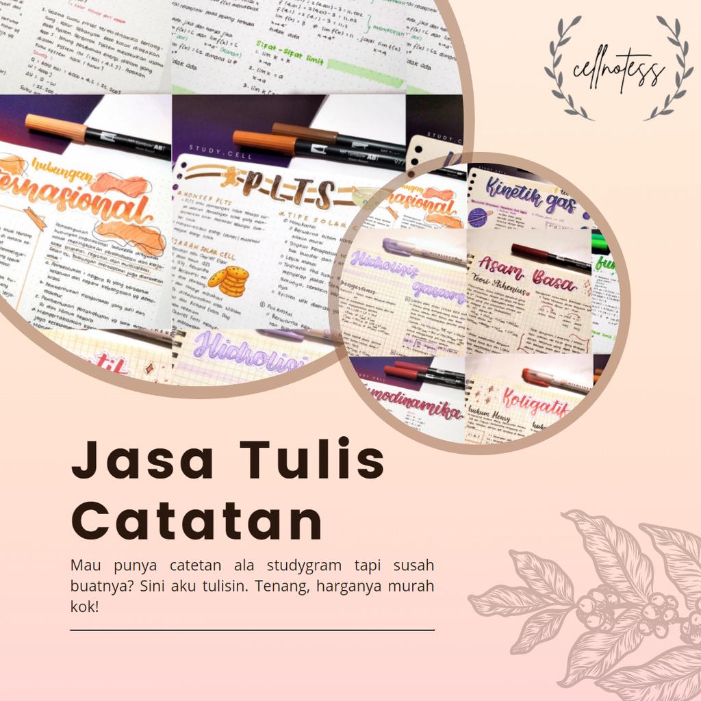 Jual Jasa Tulis Catatan Ala Studygram Shopee Indonesia