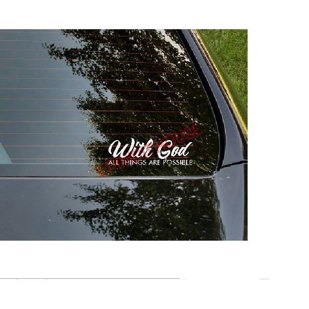 Jual Stiker With God Mobil Motor Kaca Wiper Laptop Helm Sepeda HP ...