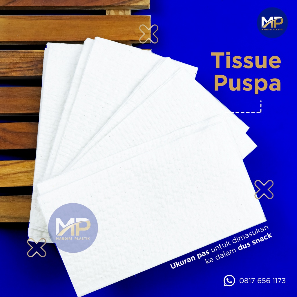 Jual Tissue potong/tissue dus snack/tissue puspa (100lbr) | Shopee ...