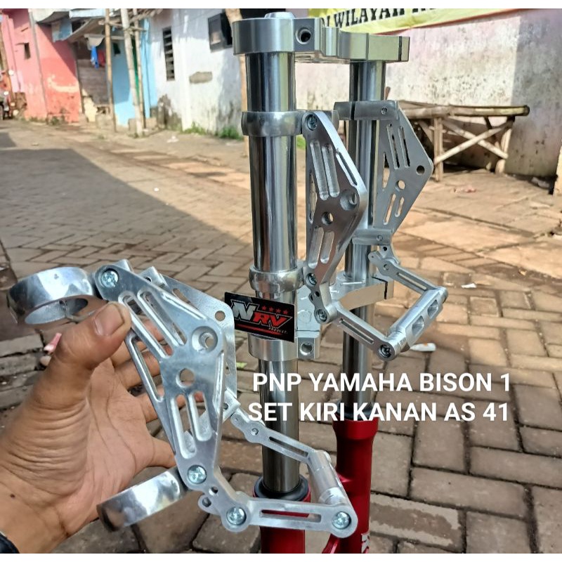 Jual Breket Kupingan Lampu Depan Bison Pangkon Lampu Depan Yamaha Bison Model Cin Cin Motip