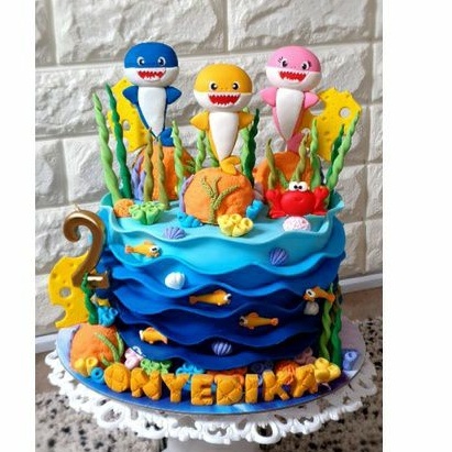 Jual KUE ULANG TAHUN BABY SHARK NOMNOMCAKE | Shopee Indonesia
