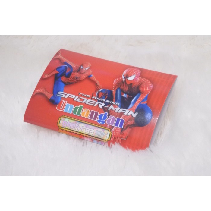 Jual Kartu Undangan Ulang Tahun 1 Pack Karakter Spiderman by anak balon