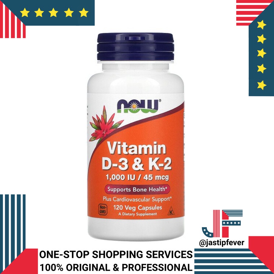 Jual Now Vitamin D 3 1000iu K 2 45mcg K2 Vitamin D3 K2 120 Softgels