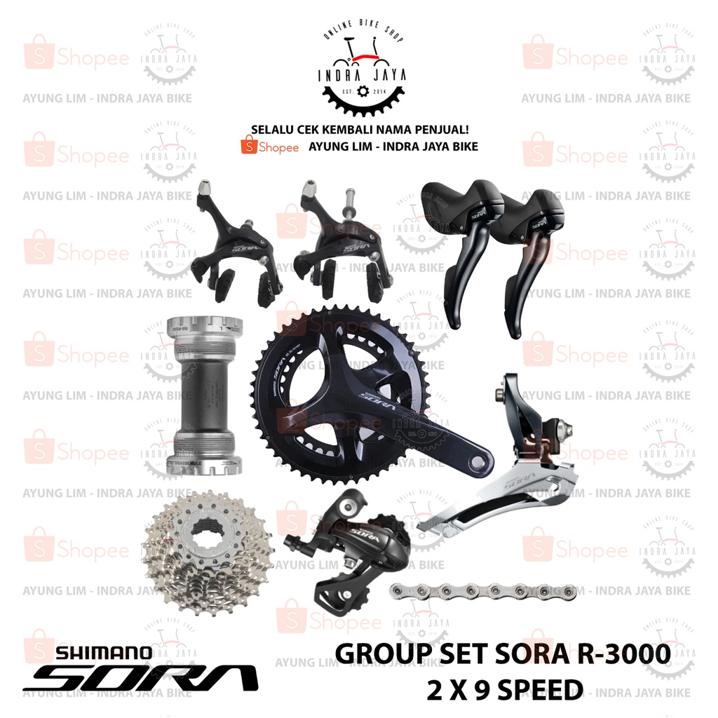 Jual groupset hot sale shimano sora