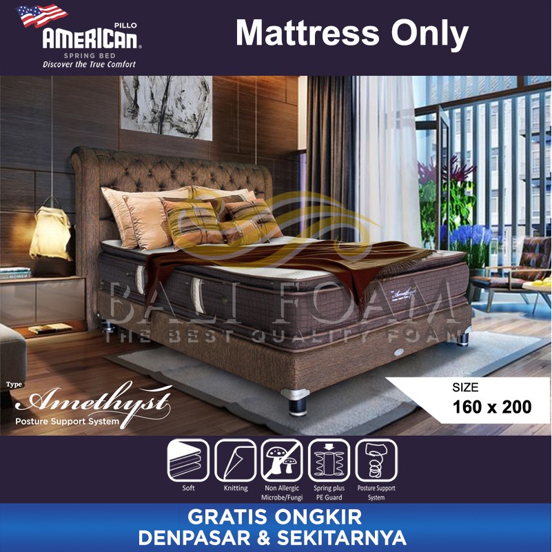 Jual Kasur Matras American Pillo Springbed Spring Bed Type Amethyst 160 ...