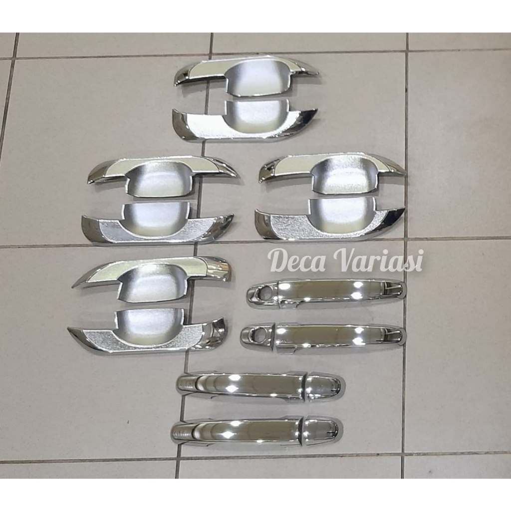 Jual Paket Outer Mangkok Pintu Cover Handle Pegangan Pintu Innova Chrome Shopee