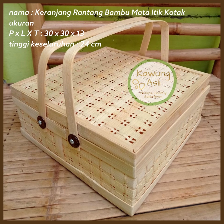 Jual Keranjang Rantang Hampers Anyaman Bambu Kotak Hantaran Pernikahan ...