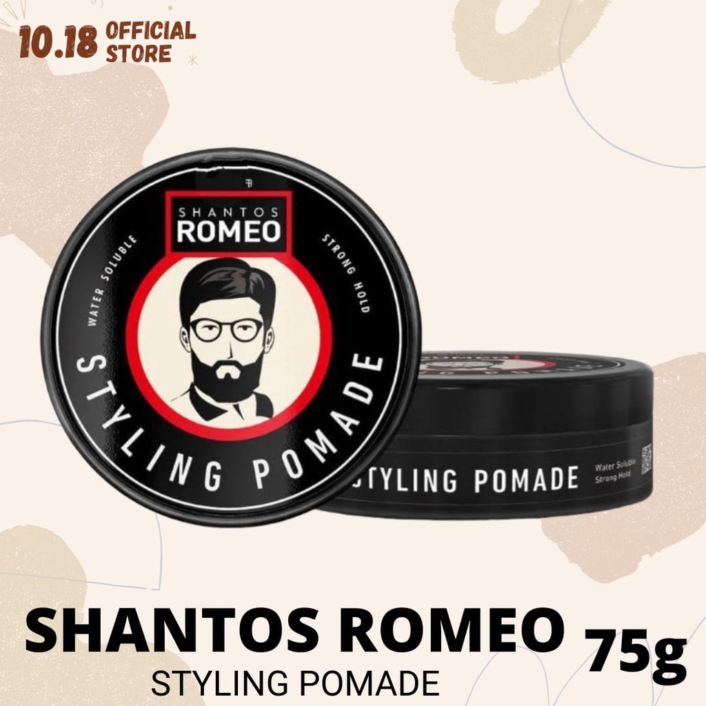 Jual Shantos Romeo - Hair Styling Pomade 75gr ASLI (WATER BASED ...