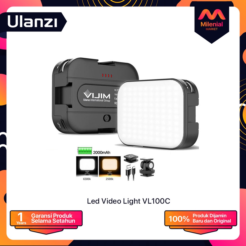 Jual Ulanzi Vijim VL100C Bi Color Adjustable LED Video Light Lampu