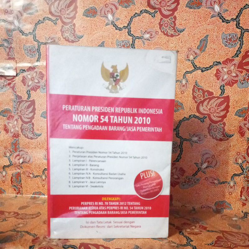 Jual Buku Hukum Peraturan Presiden Republik Indonesia Nomor 54 Tahun