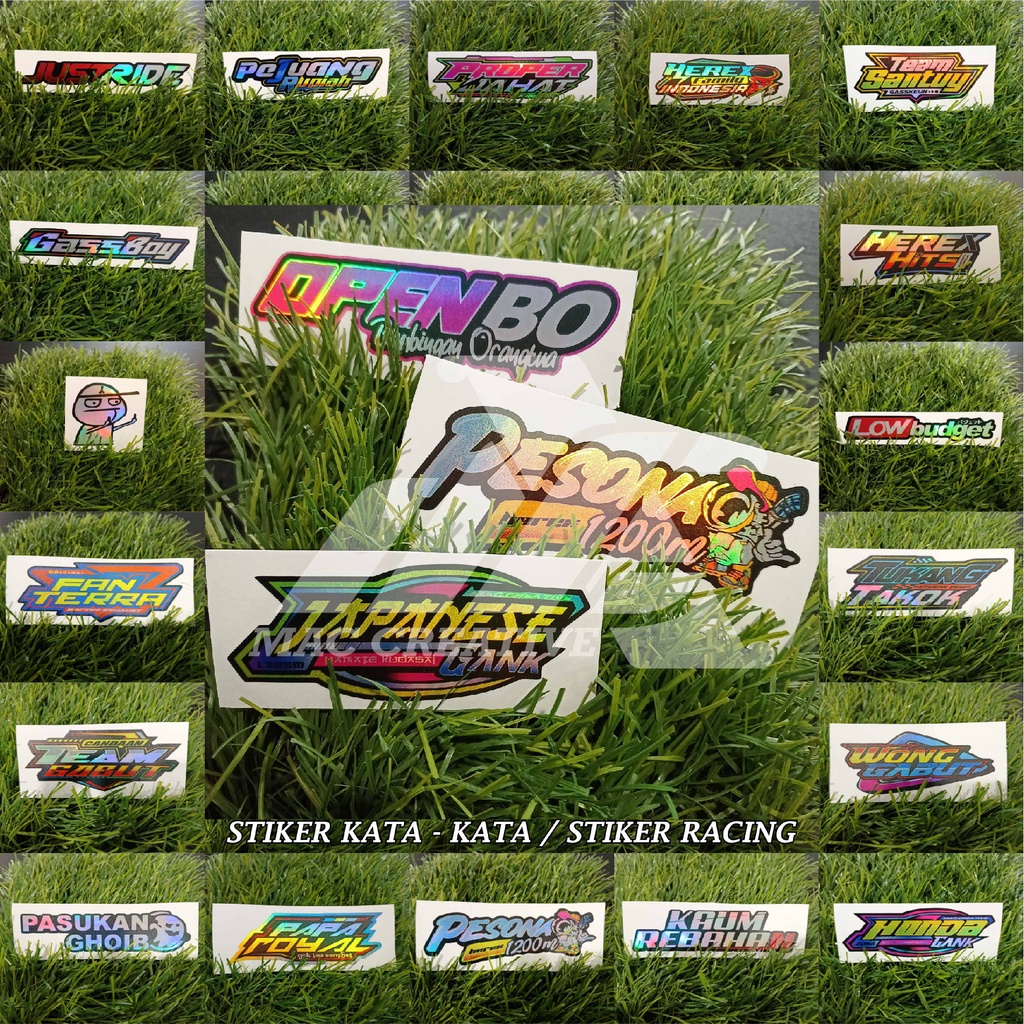 Jual stiker kata-kata / stiker viral / stiker bengkel terbaru / stiker ...