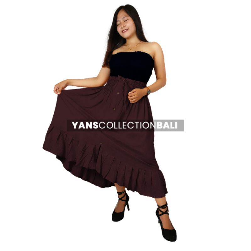 Jual Rok pantai rayon Bali wanita kancing bawahan | Shopee Indonesia
