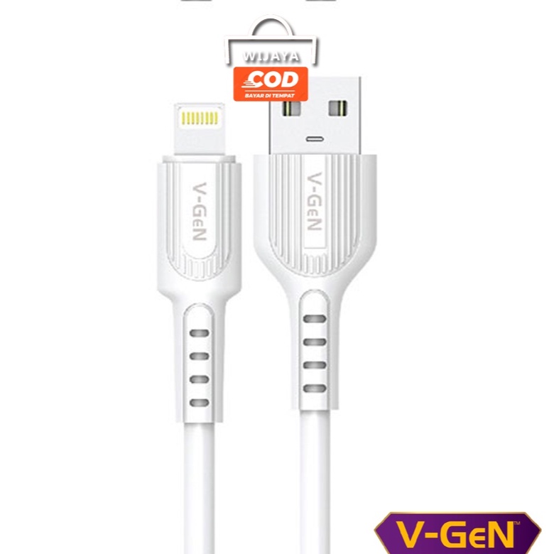 Jual DATA CABLE VGeN 2.4A ultra Fast Charging 1M VCB25 USB LIGHTNING