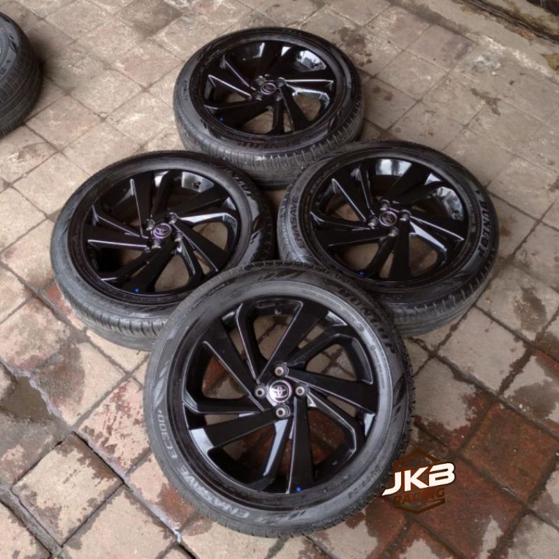 Jual VELG MOBIL BEKAS OEM TOYOTA RAIZE RING 17X6 PCD 4X100 + BAN DUNLOP ...