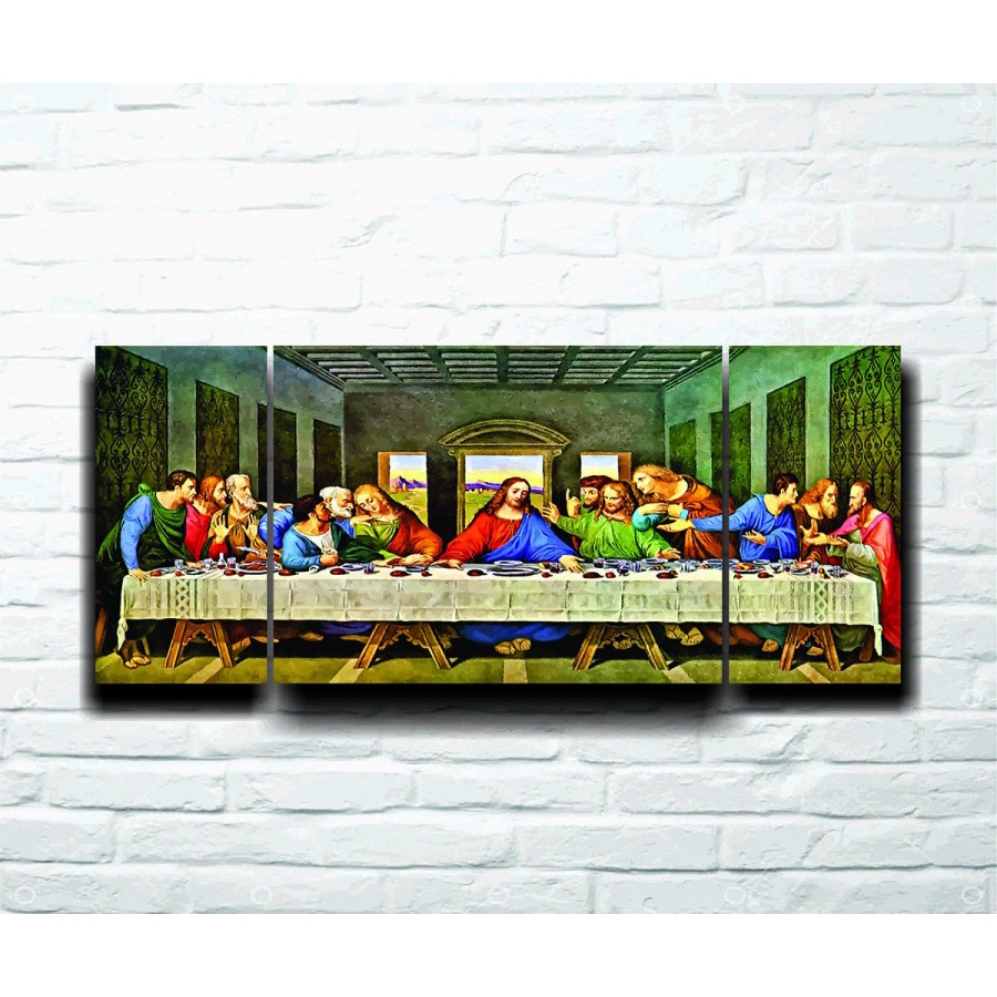 Jual WALL DECOR ROHANI KRISTEN KHATOLIK PERJAMUAN TERAKHIR YESUS 70X15 ...