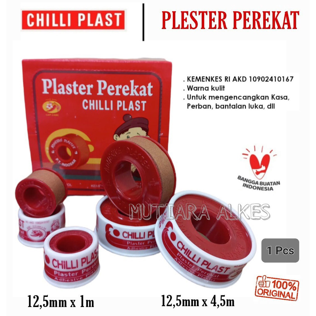 Jual (MUTIARA ALKES) Chili Plast - Plester Perekat Rol - Plaster ...