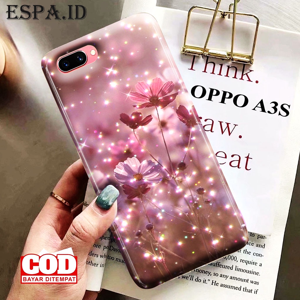 Pink Oppo A3s Square Cover Jual Crystal Case For Oppo A3S Ring 360