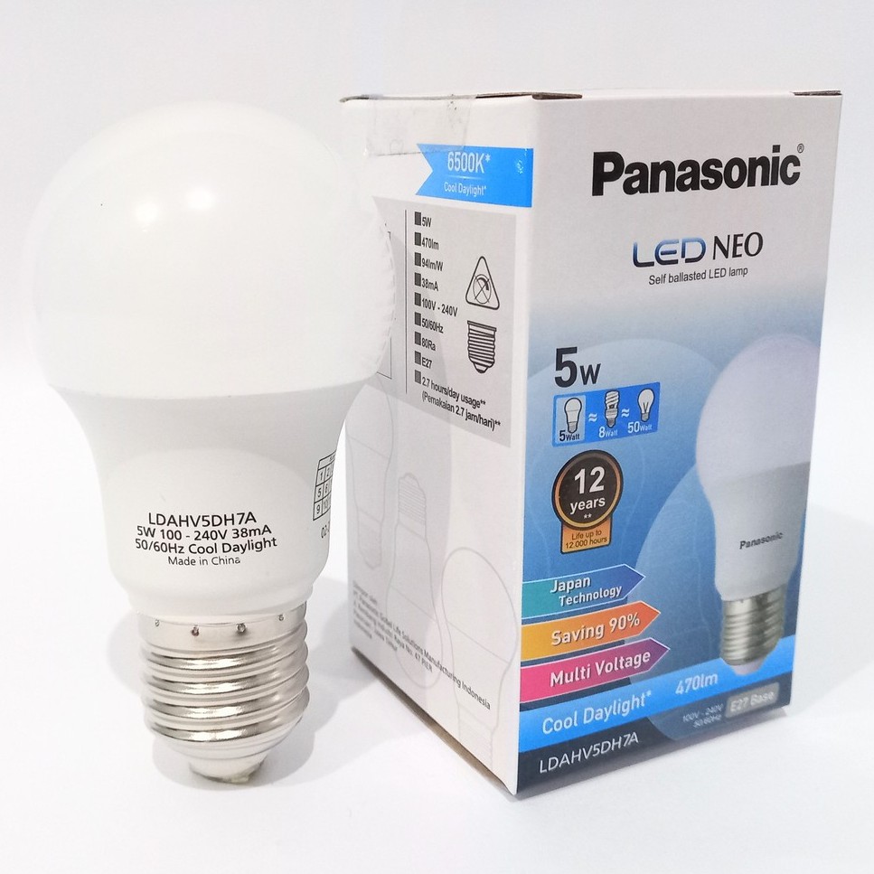 Jual Lampu Led Panasonic Neo W Watt K Cooldaylight Putih Shopee Indonesia