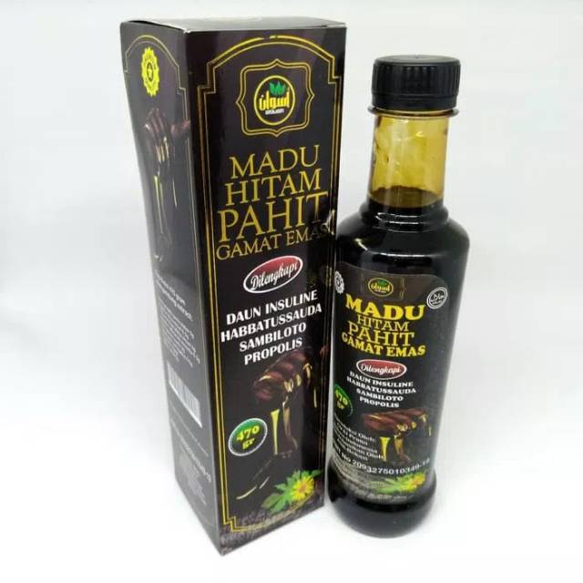 Jual Madu Hitam Pahit (Gamat-Emas- insulin Aswan 470gr Formula Lebih ...