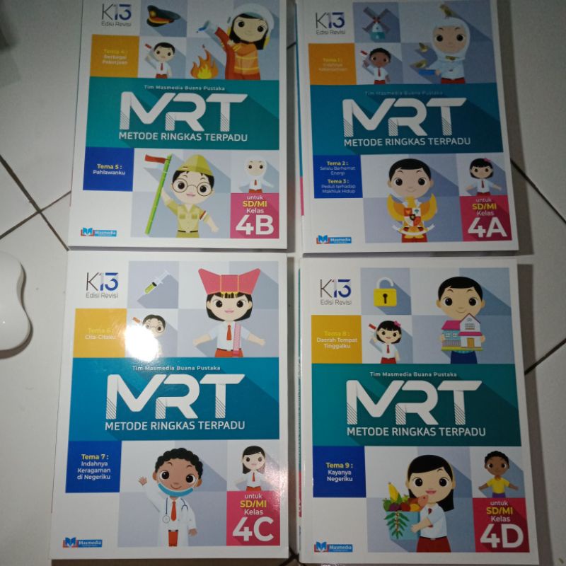 Jual Buku MRT Kelas 4 Seri 4A 4B 4C 4D / Metode Ringkas Terpadu/ Kls 4 ...