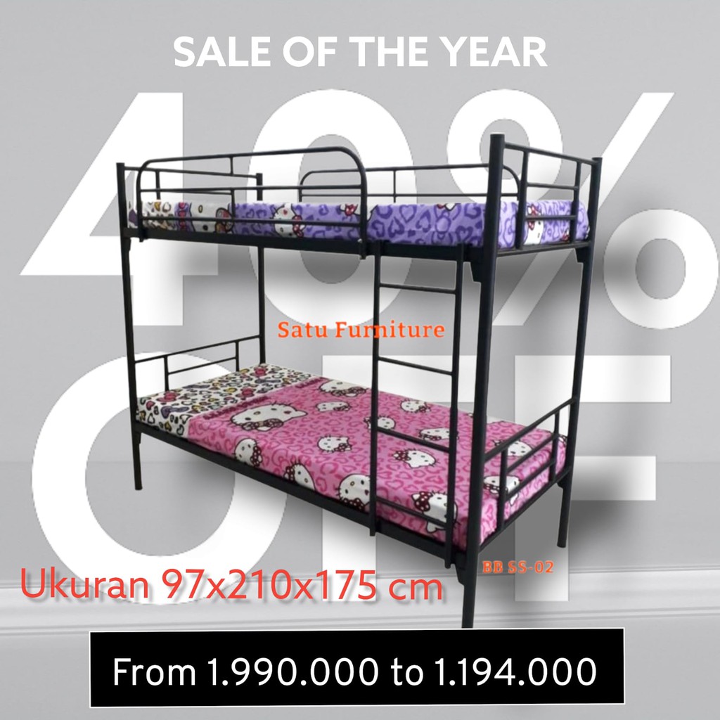 Jual Ranjang Tingkat Susun Besi Bunkbed Tempat Tidur Anak Kosan ...