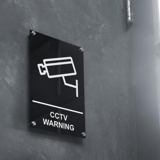 Jual +++++] Wall Pin Akrilik Hitam P 20x30 cm - CCTV Warning | Shopee ...