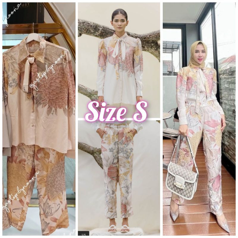 Jual Wearing Klamby Alyssa Blouse Alyssa Pants Blush Shopee Indonesia