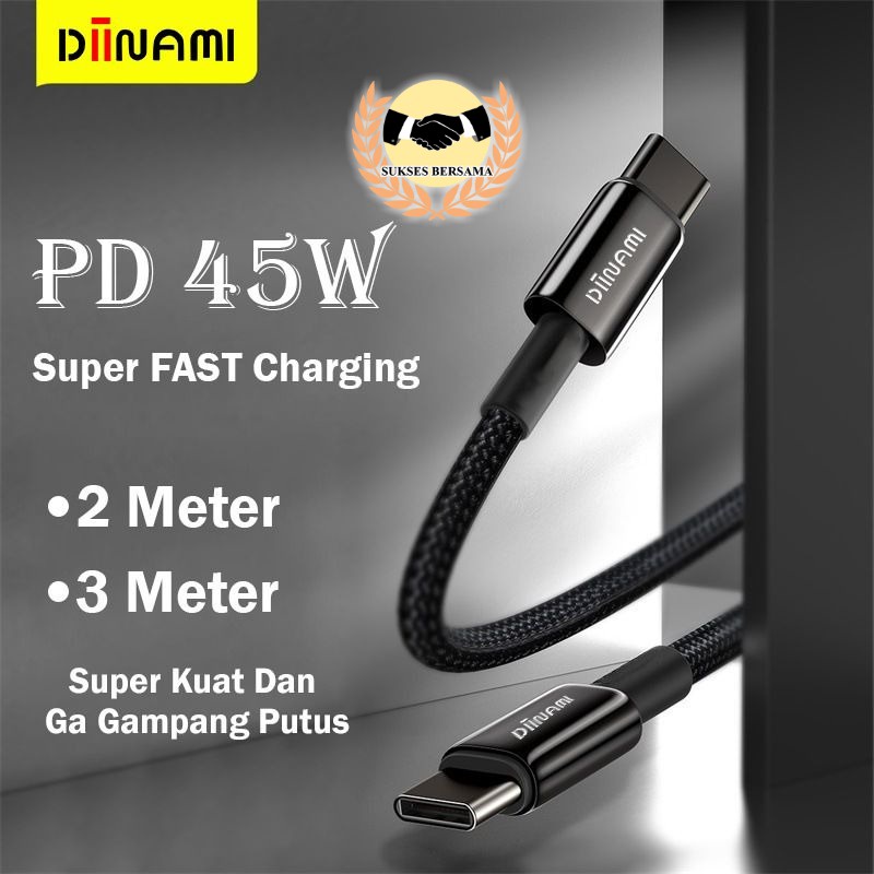 Jual Diinami Cable Kabel Data Type C Ke Type C Usb C To Usb C W Fast Charging Meter