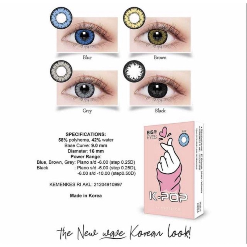 Jual ( COD ) SOFLENS KPOP DIA 16 | Shopee Indonesia