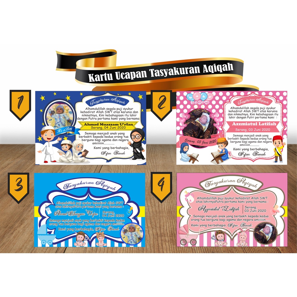 Jual Kartu Aqiqah /Kartu Aqiqah Murah /Kartu Aqiqah Bayi /Kartu Aqiqah