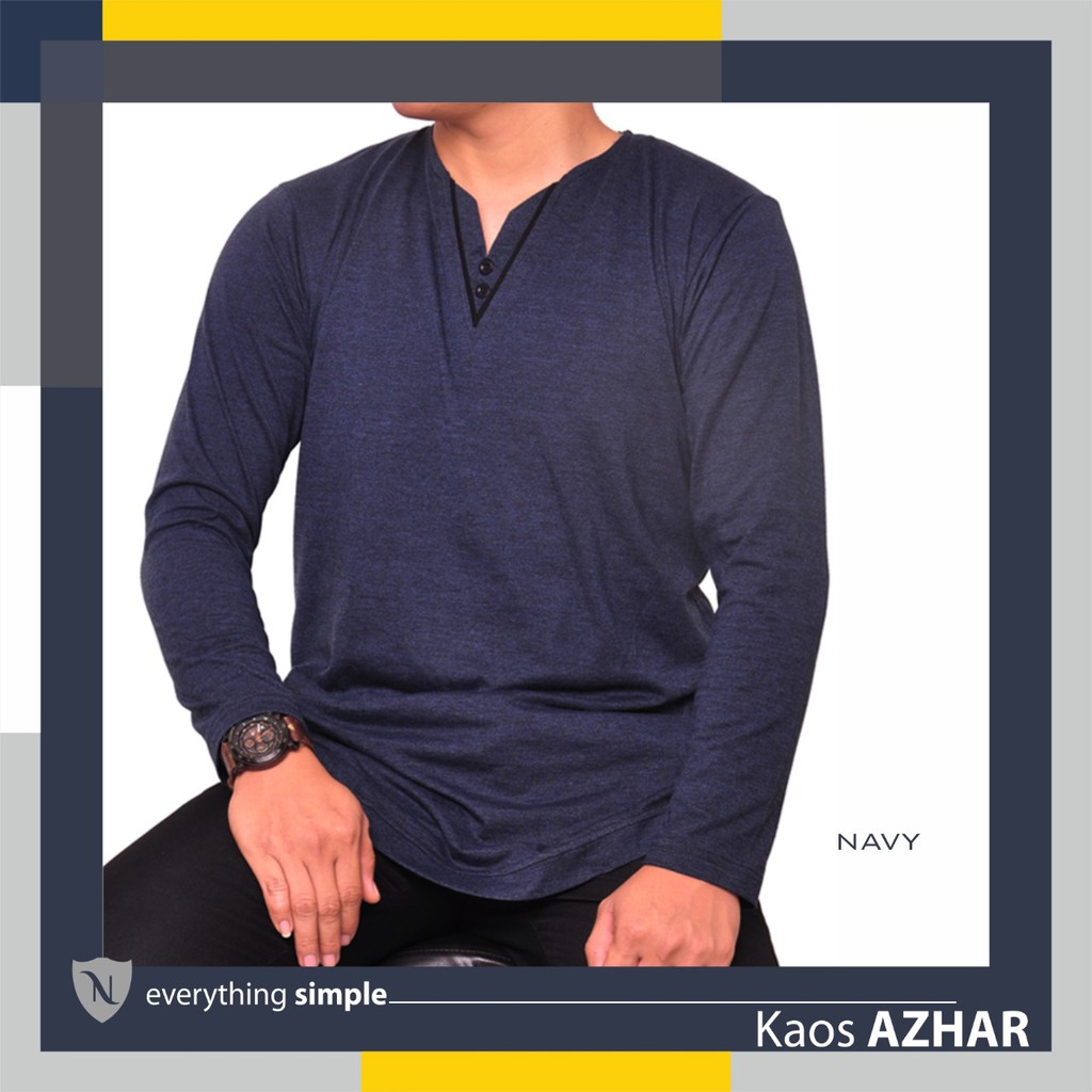 Jual Baju Koko Muslim Pria Dewasa Big Size Polos Lengan Panjang Katun ...