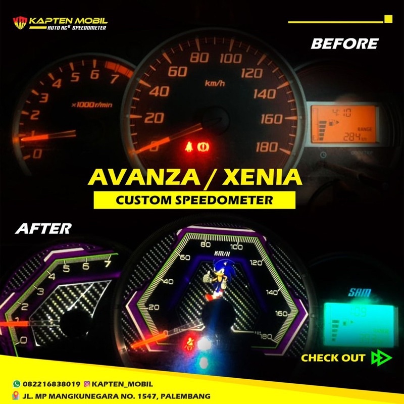 Jual panel speedometer custom toyota avanza sonic series. custom ...