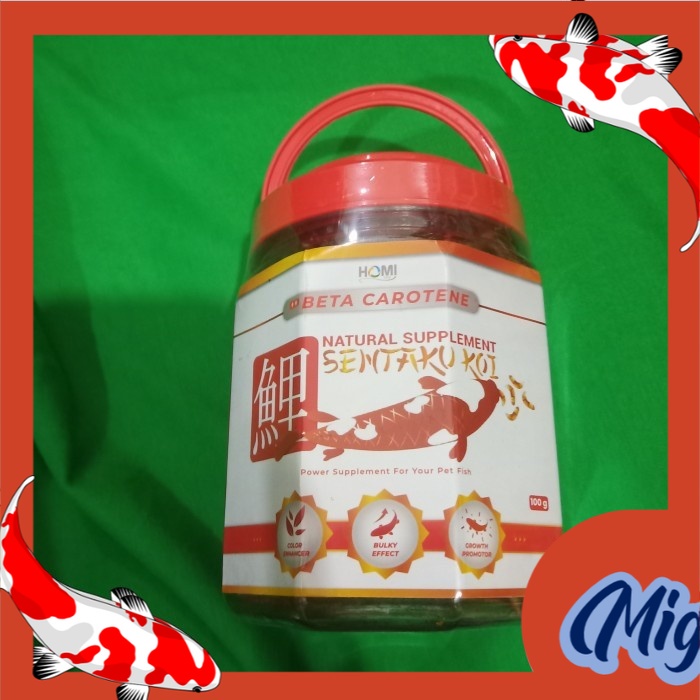 Jual makanan ikan SENTAKU KOI BETA CAROTENE MAGGOT 100 GR | Shopee ...