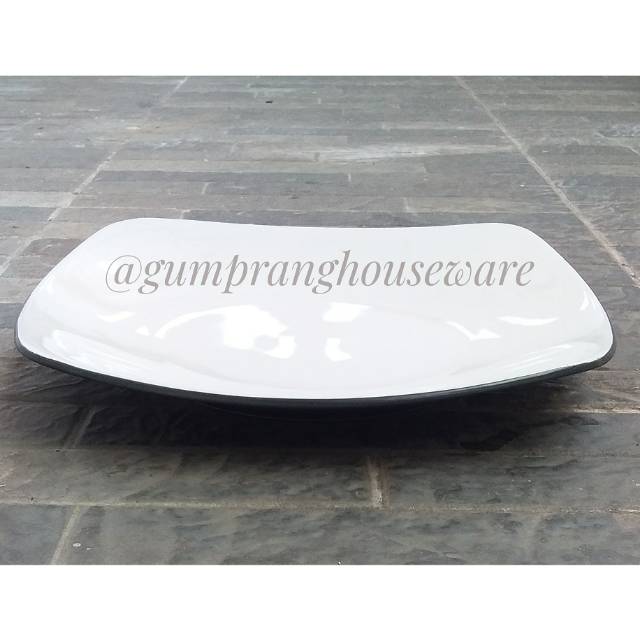 Jual Square Dinner Plate 27 cm/ piring makan keramik kotak persegi 27 ...