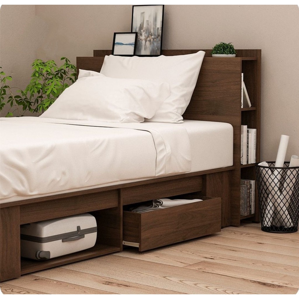 Jual Ranjang divan tempat tidur drawer laci morgan single 120 warna tua ...