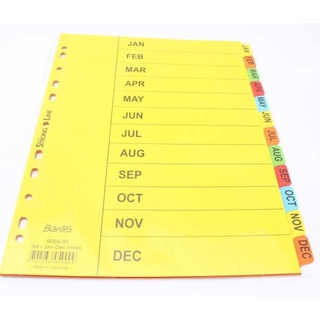 Jual Bantex Dividers Pembatas Bulan Ordner Buku | Shopee Indonesia