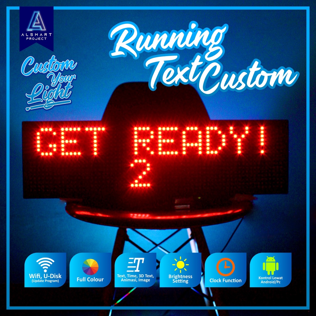 Jual Running Text, Led Konter, Led Promo Hotel, Led Masjid, Jadwal