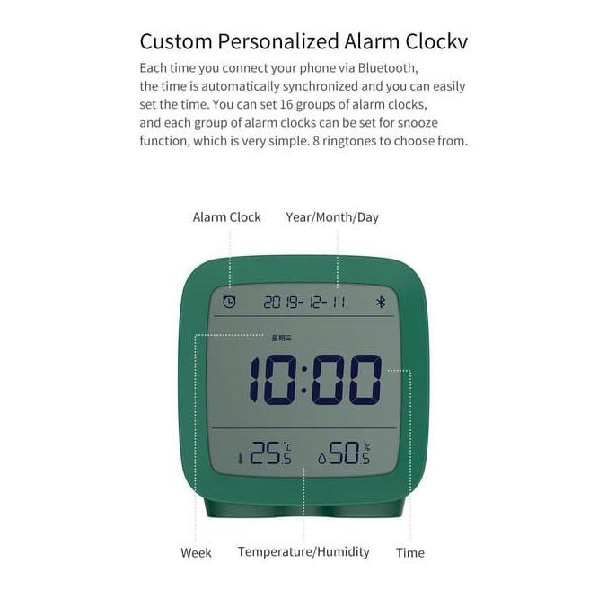 Jual Xiaomi Qingping Jam Meja Smart Alarm Clock Temperature Bluetooth