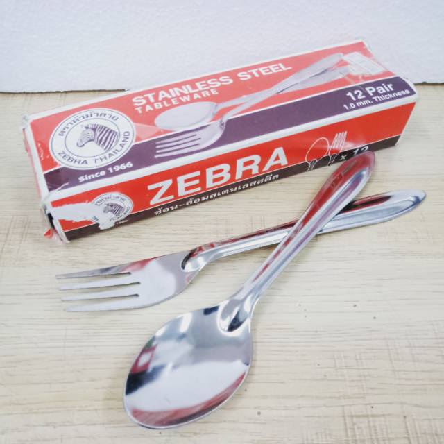 Jual Sendok Garpu Stainless / Sendok Garpu Set / Sendok Garpu Zebra