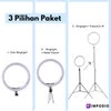 IMPODIO Ringlight Diameter 33cm 3 Warna Dimmable Dengan Holder HP