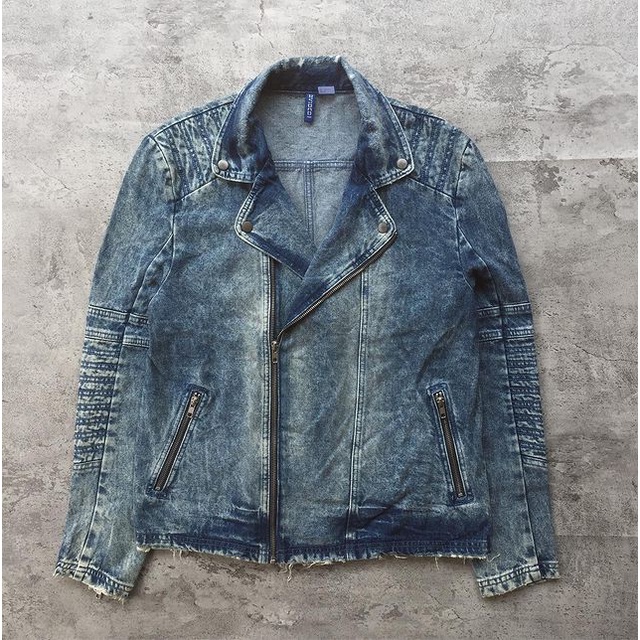 H&m denim 2024 biker jacket