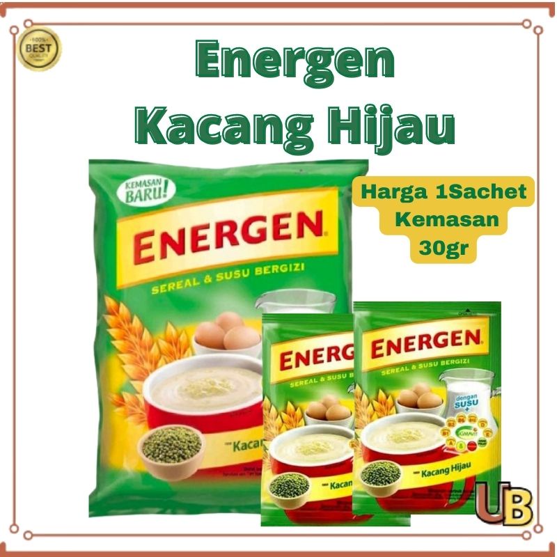 Jual Energen Minuman Sereal Rasa Kacang Hijau Kemasan Sachet 30gr Udb Shopee Indonesia 