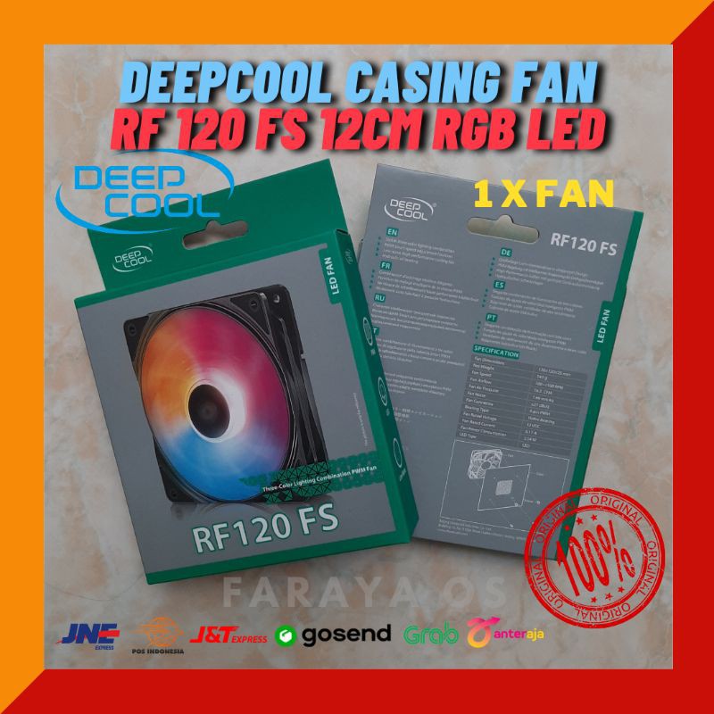 Jual DeepCool RF 120 FS (1×Fan) 12cm Fixed RGB LED Casing Fan | Shopee ...
