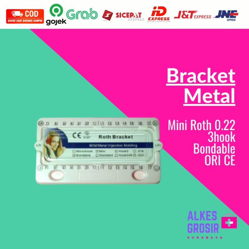 Jual Bracket Mini Roth 022 Metal MIM With 3hook ALS Behel Dokter Dental ...