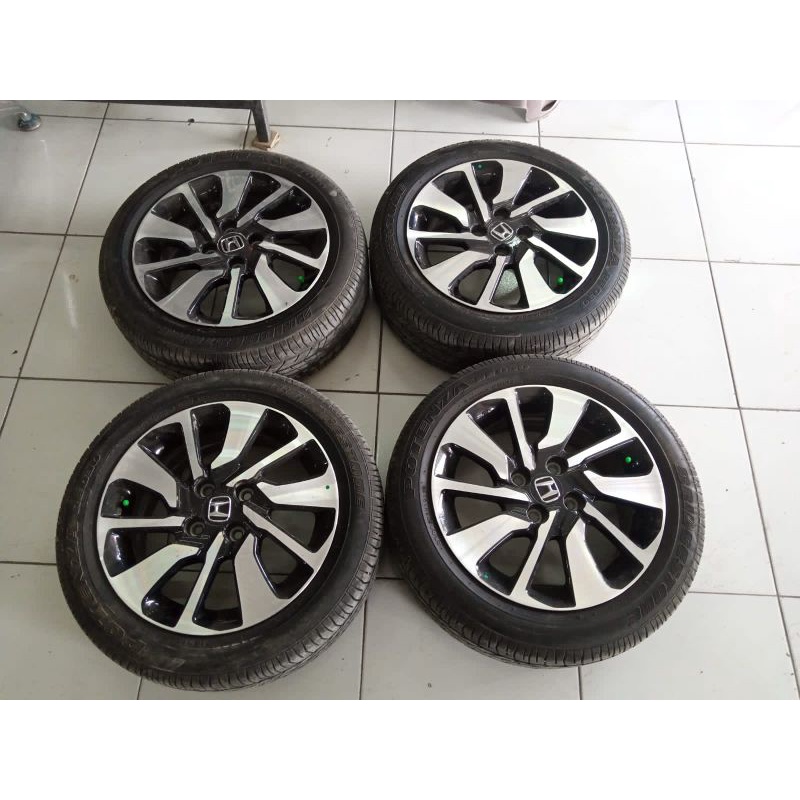 Jual Velg original brio RS ring 15 lebar 6 pcd 4x100 Ban Bridgestone ...