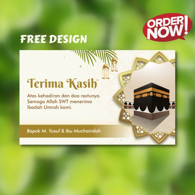 Jual kartu Souvenir / Kartu Terimakasih Haji dan Umroh | Shopee Indonesia