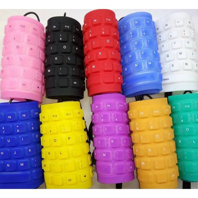 Jual Portable Keyboard Silicone 85 Keys Colourfull Flexible Keyboard