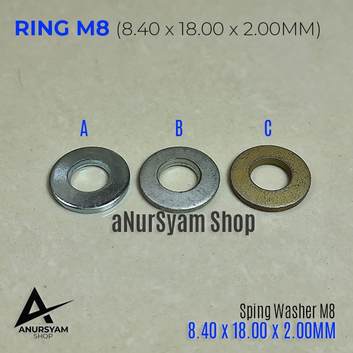 Jual Ring M8 Tebal 2mm Conical Spring Washers M8 Din 6796 Shopee